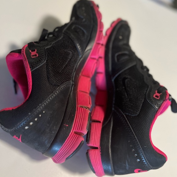 Nike Waffle 5.0 black and pink running sneakers shoes - Picture 9 of 11